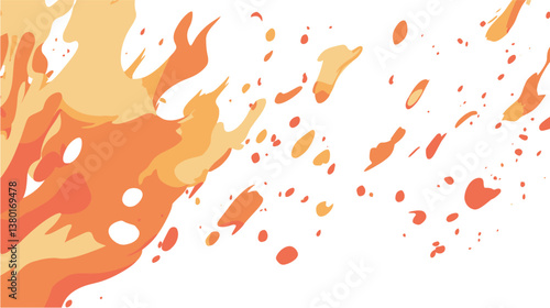A striking and vivid vector graphic design showcasing a fire-blown texture, capturing the dynamic movement and chaotic beauty of flames as they spread across the surface. 