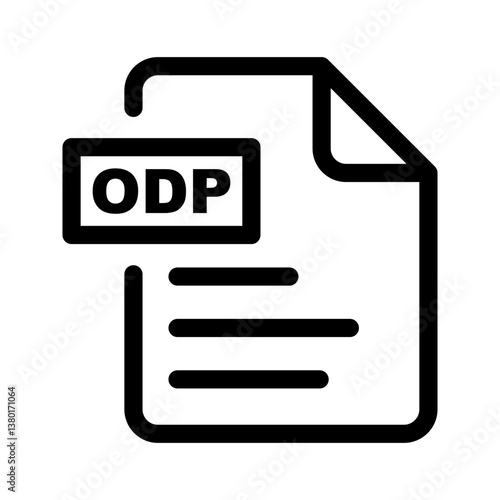 ODP file document icon.ODP file symbols.