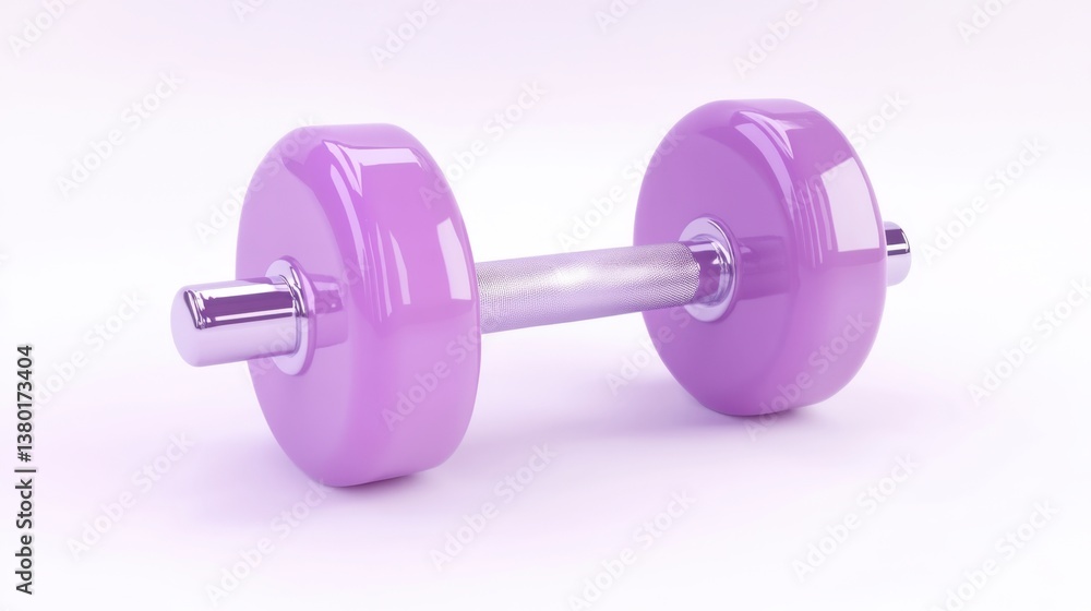 Obraz premium Purple dumbbell for fitness training