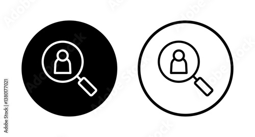 Hiring icon logo design. Search job vacancy sign and symbol. Human resources concept. Recruitment