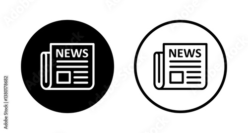 Newspaper icon logo design. news paper sign and symbolign