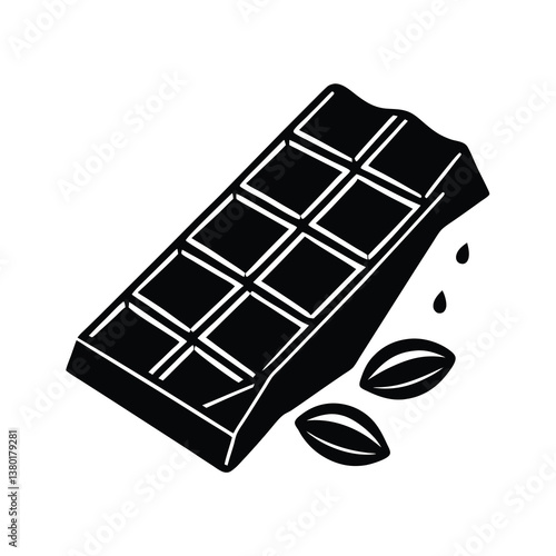 chocolate bar on white background
