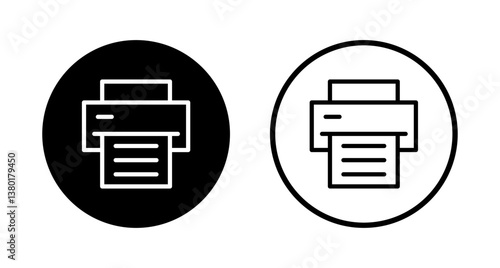 Print icon logo design. printer sign and symbol