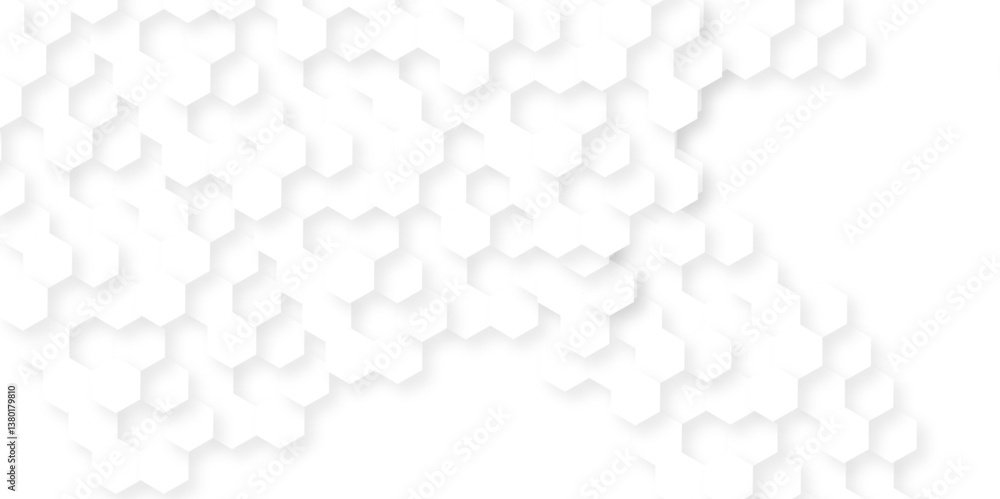 Minimal white hexagonal hexagon modern technology creative emboss light honeycomb polygonal web. abstract geometric science and mosaic tile with template texture background. Minimal white hexagonal hexagon modern technology creative emboss light honeycomb polygonal web. abstract geometric science and mosaic tile with template texture background.