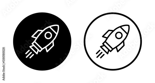 Rocket icon logo design. Startup sign and symbol. rocket launcher icon