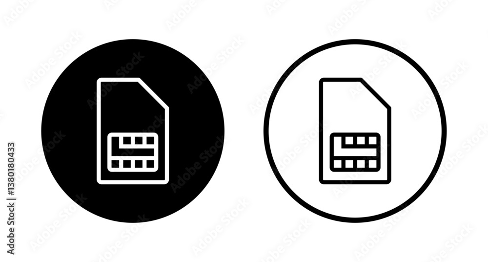 Sim card icon logo design. dual sim card sign and symbol Sim card icon logo design. dual sim card sign and symbol