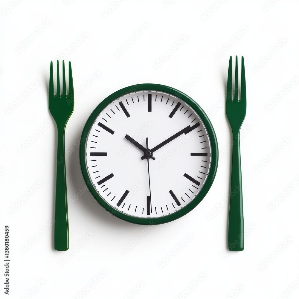 Fototapeta premium A clock on a white background