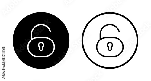 Unlock icon logo design. Unlock sign and symbol. unlocked padlock icon