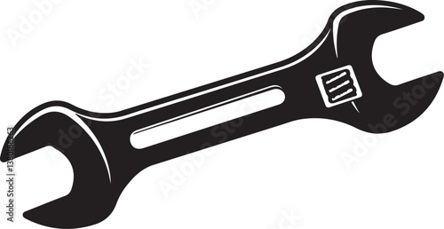 Adjustable Wrench Icon Professional Repair Tool Vector