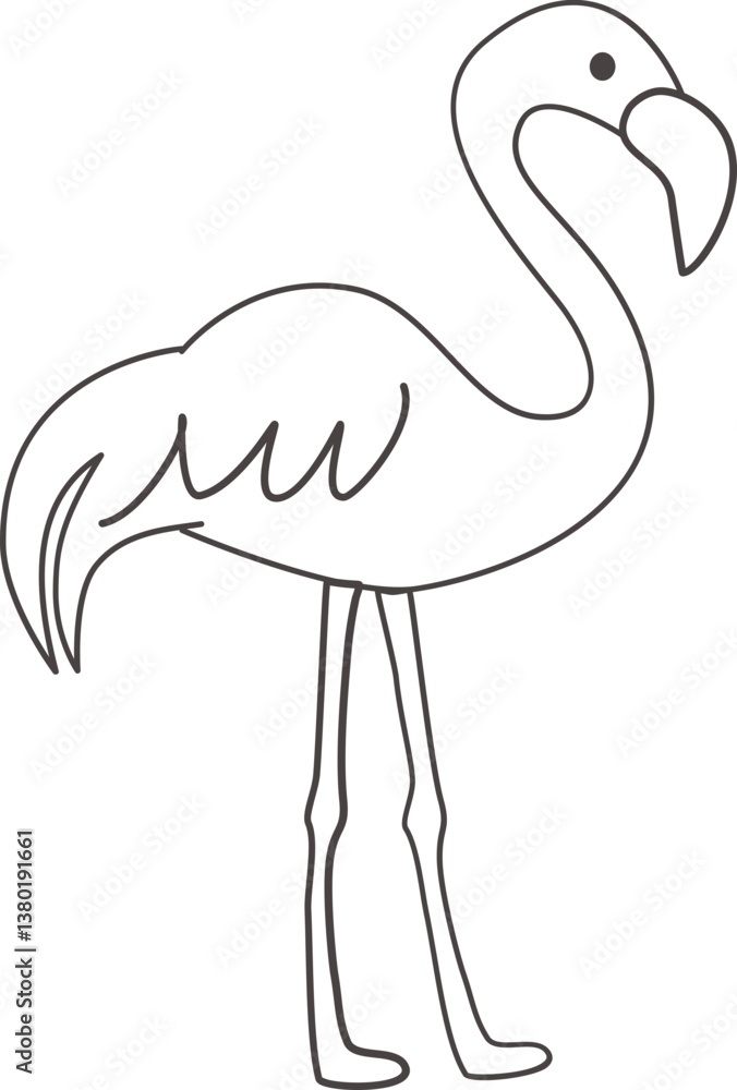 Fototapeta premium Flamingo illustration.