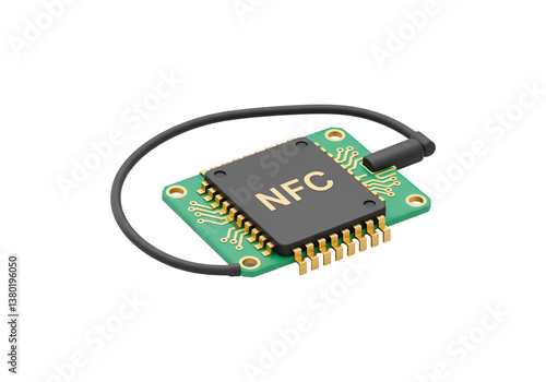 NFC module with compact PCB layout and embedded antenna