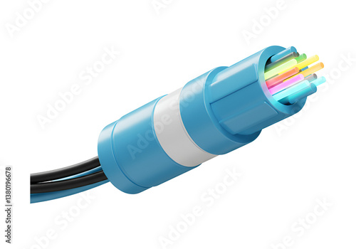 Undersea Fiber Optic Cable with Protective Casing and Transmission Core