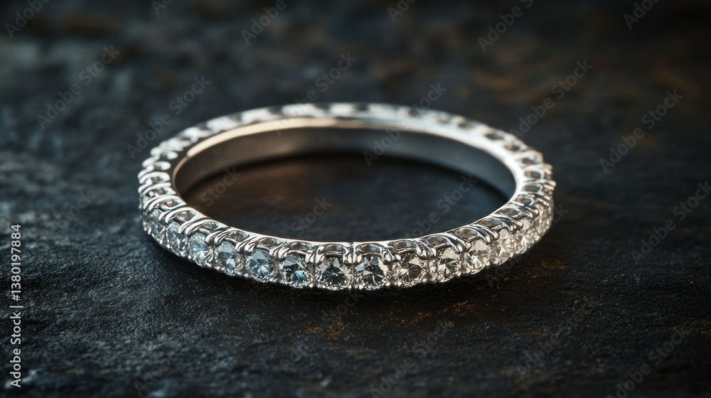 A close up of a ring with many small gems A close up of a ring with many small gems
