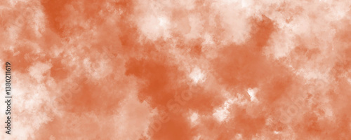 Foto Softly textured distressed watercolor background in earthy orange and neutral be