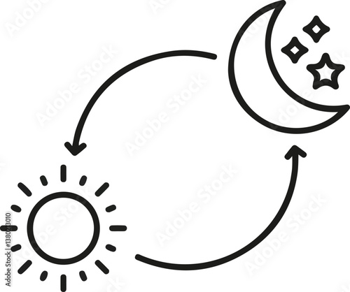  Circadian Rhythm Icon Stock 
