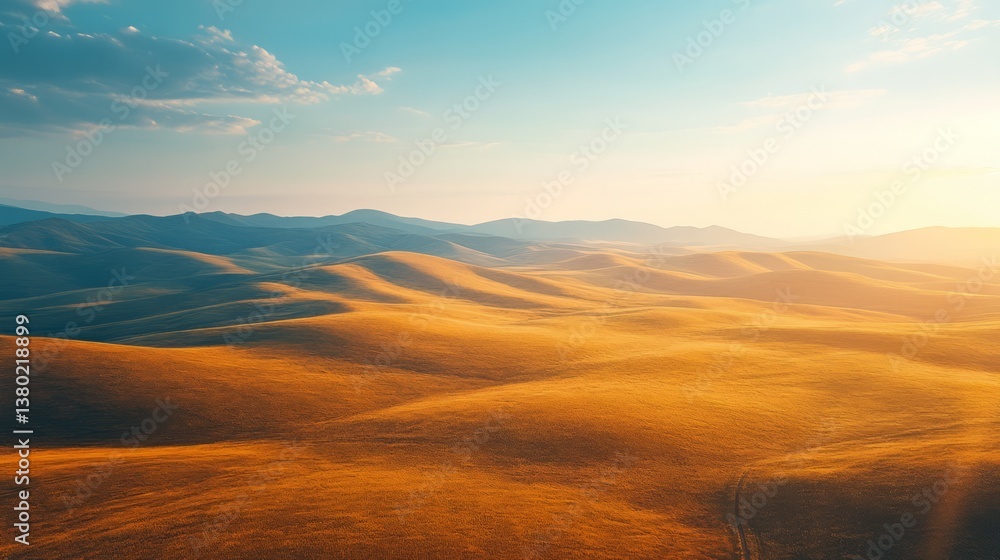 Panoramic view of a majestic mountain range under a clear blue sky during daylight Panoramic view of a majestic mountain range under a clear blue sky during daylight