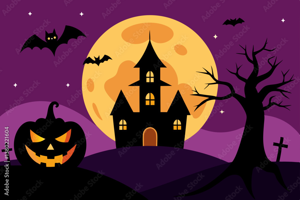 halloween background with haunted house halloween background with haunted house