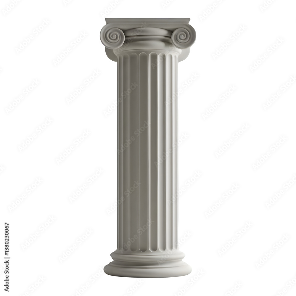 Solitary Ionic Column Architectural Render Solitary Ionic Column Architectural Render