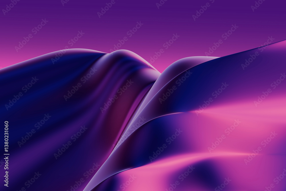 © Westend61 - Abstract 3D rendering with smooth purple gradients and elegant curves