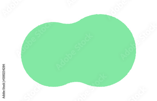 手描きのシンプルでおしゃれな 緑色の抽象的な形 - 背景やフレームなどの装飾素材 Blob