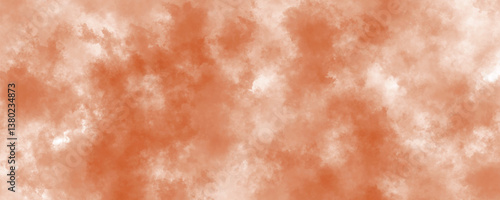 Earthy-toned abstract grunge background with cloudy watercolor effects in warm orange hues

