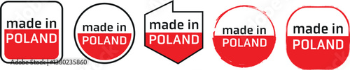 Wyprodukowano w Polsce, made in Poland ikona symbol