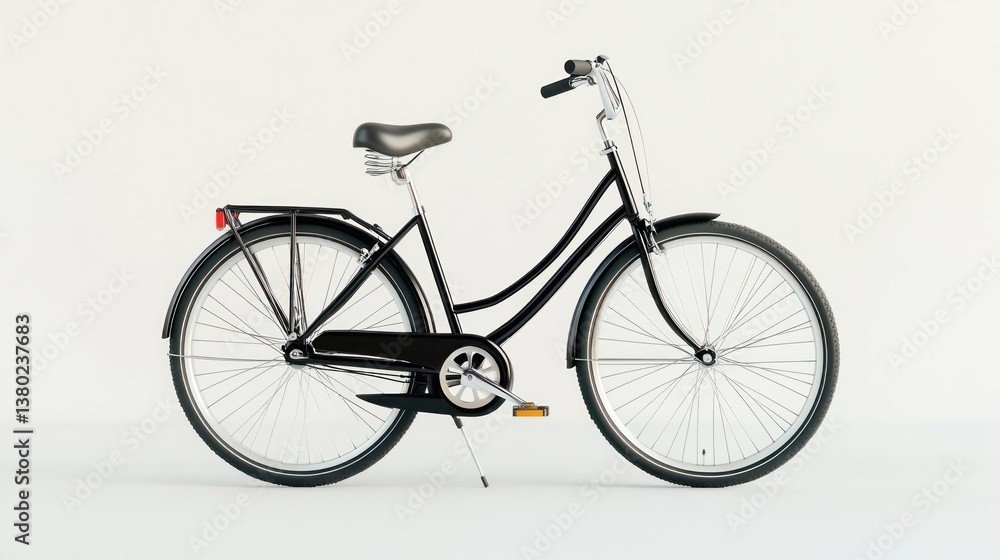 Fototapeta premium Black classic bicycle in studio