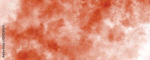 Abstract orange and white watercolor texture with soft cloud-like patterns and artistic grunge effect

