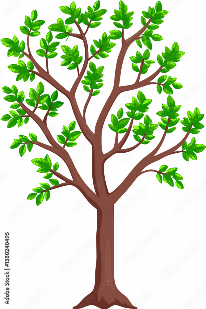 Flat design family tree silhouette Flat design family tree silhouette