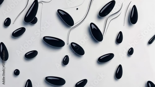 A clean and minimalist vector pattern of rain droplets with wavy accents.