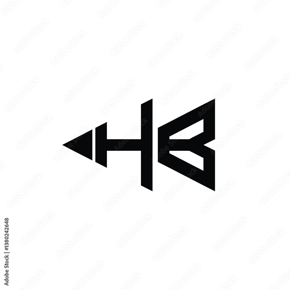 HB monogram logo design letter text name symbol monochrome logotype alphabet character simple logo HB monogram logo design letter text name symbol monochrome logotype alphabet character simple logo