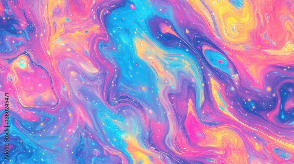 Colorful Abstract Swirl Pattern with Bright Hues and Fluid Design Colorful Abstract Swirl Pattern with Bright Hues and Fluid Design