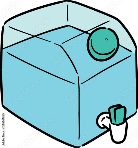 Illustration of water gallon
