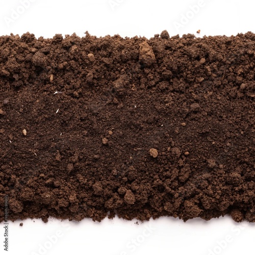 Soil border isolated on white background