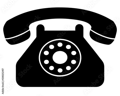 creative Call Phone Icon and logo silhouette vector illustration isolated on white background