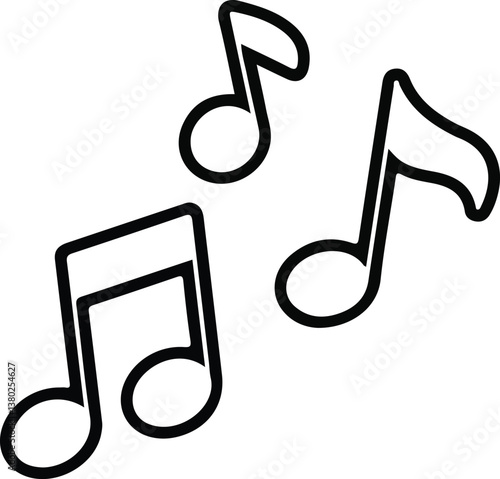 line drawing cartoon musical note