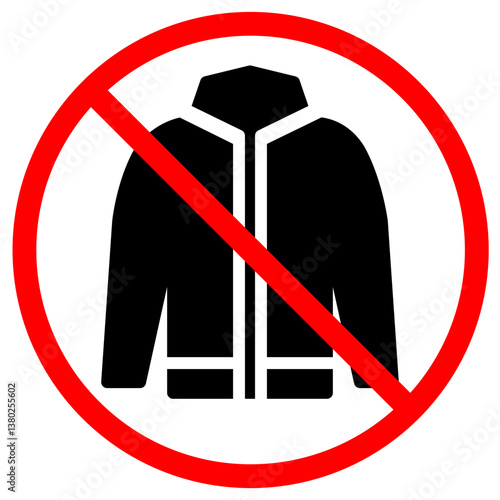 No Jacket Symbol Sign Warns Against Wearing Outerwear Indoors