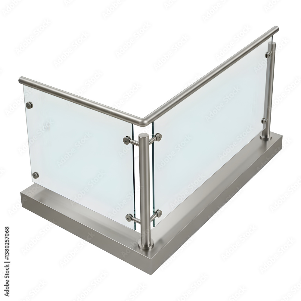 Modern Minimalist Glass Corner Railing System Modern Minimalist Glass Corner Railing System