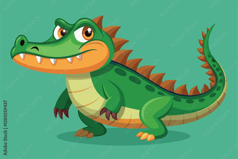 Crocodile Animal isolated flat vector illustration . Crocodile Animal isolated flat vector illustration .