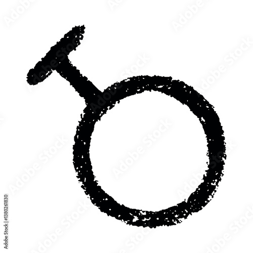 Hand drawn travesti gender identity icon Symbol used to represent sex and gender