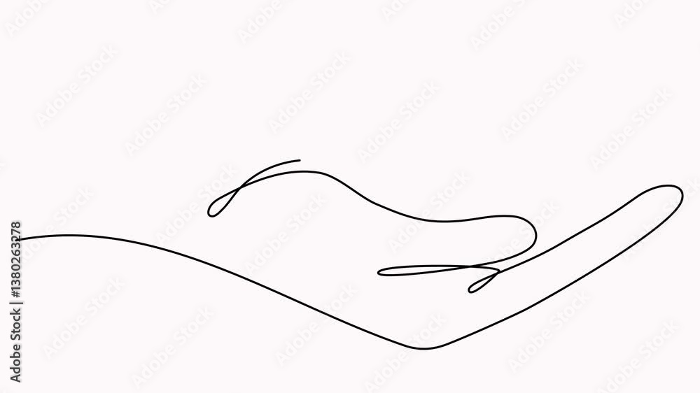 Hand holding two hearts continuous line drawing animation. Family linear symbol video. Animated motherhood concept. Hand holding two hearts continuous line drawing animation. Family linear symbol video. Animated motherhood concept.