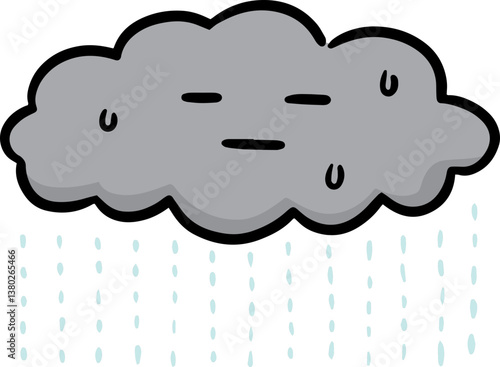 Illustration of rain cloud
