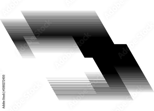 Design element Vector black and white background of thin broken lines. Striped pattern. The basis for web design, posters, toys, 
 advertising, packaging. Vector background with place for text.