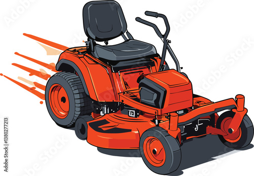 Zero Turn Lawn Mower Lawn Care Logo