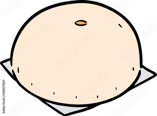 Illustration of steamed bun
