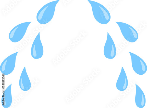 water splash drops simple hand drawing element