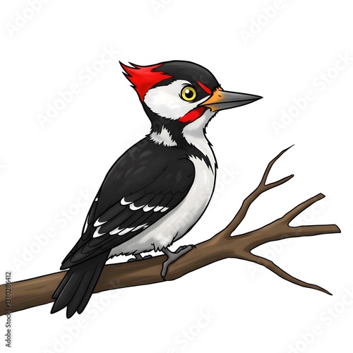 Cartoon Red winged blackbird.