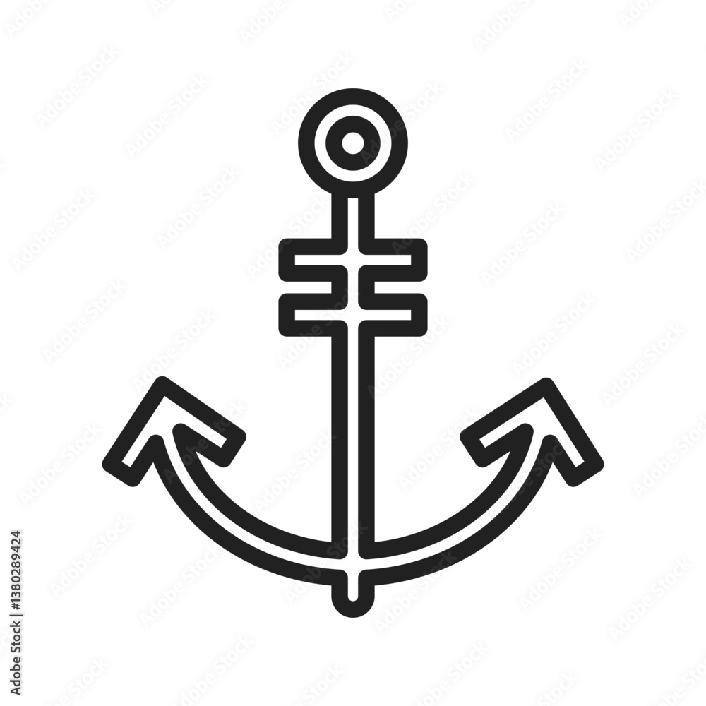 Anchor I icon vector image. Suitable for mobile apps, web apps and print media. Anchor I icon vector image. Suitable for mobile apps, web apps and print media.