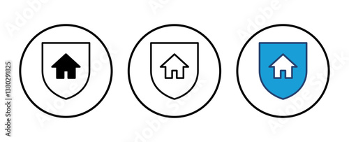 home insurance icon vector. home protection icon