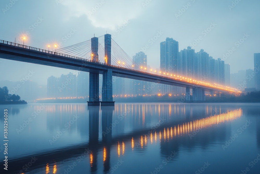 Fototapeta premium Minneapolis Cityscape Sunset Bridge Reflection Mississippi River Downtown Skyline